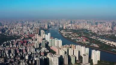 4k航拍广州珠江两岸城市建设视频的预览图